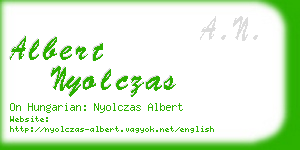 albert nyolczas business card